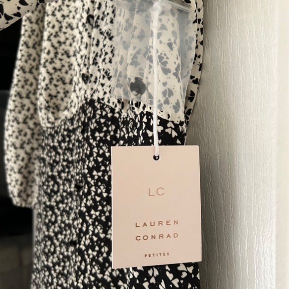 LC Lauren Conrad | V-Neck Button Front Crepe Midi Dress | Size: Petite XXL | NWT - Picture 7 of 8